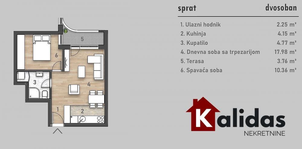 Glavna slika -Stan,NOVI SAD,CENTAR,kv: 42, € 166430, ID: 1008058