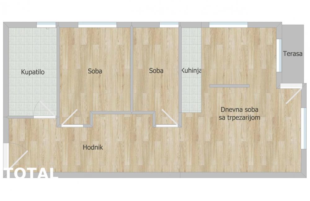 Slika 8 - Stan,NOVI SAD,TELEP,kv: 51.00, € 142800, ID: 1100583