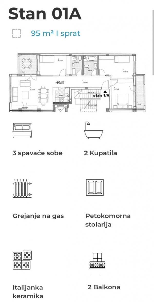 Slika 2 - Stan,NOVI SAD,TELEP,kv: 97.00, € 249780, ID: 1058259