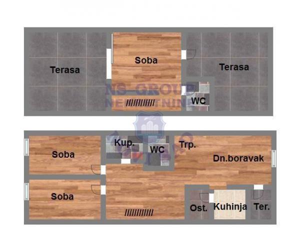 Glavna slika -Četvoroiposoban, 80m2, Telep Novi Sad, sa terasom