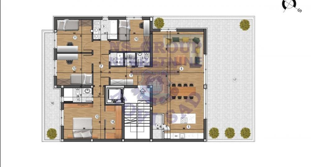 Slika 11 - Petosoban, 136m2, Bulevar Evrope Novi Sad