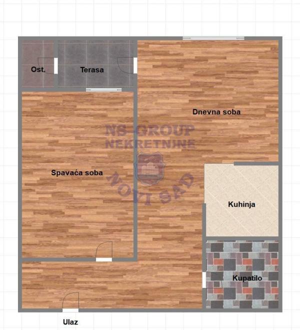 Glavna slika -Jednoiposoban, 40m2, Telep Novi Sad, sa terasom, ima lift