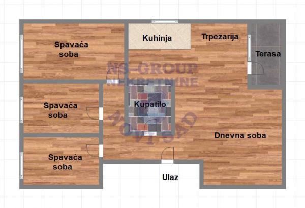 Slika 8 - Četvorosoban, 82m2, Telep Novi Sad, sa terasom