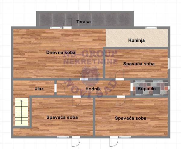 Slika 10 - Četvorosoban, 123m2, Adice Novi Sad, sa terasom