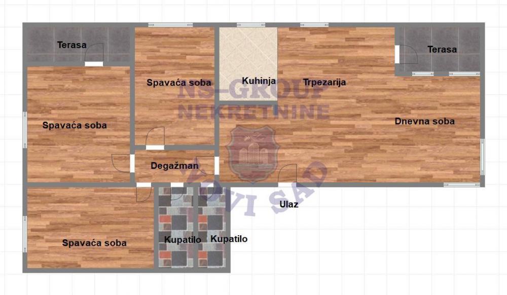Slika 7 - Četvorosoban, 89m2, Petrovaradin Novi Sad, sa terasom