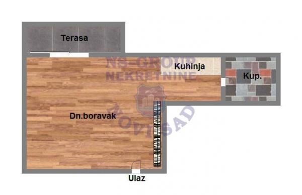 Slika 5 - Jednosoban, 26m2, Bulevar oslobođenja Novi Sad, sa terasom, ima lift