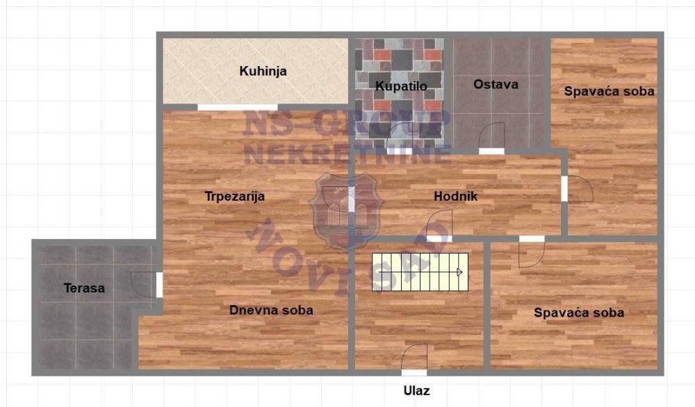 Slika 10 - Trosoban, 63m2, Petrovaradin Novi Sad, sa terasom, ima lift