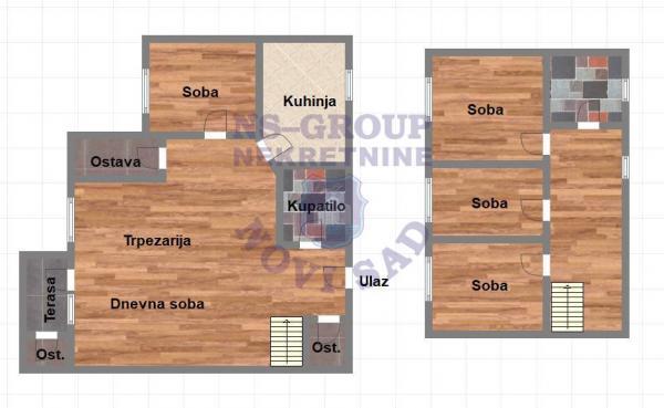 Glavna slika -Petosoban, 103m2, Liman 3 Novi Sad, sa terasom, ima lift