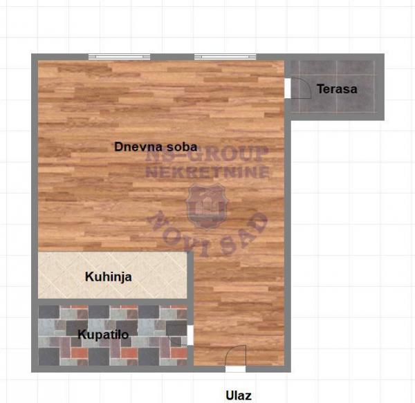 Slika 7 - Prodaja stana, 26m2, Bulevar patrijarha Pavla (Somborski bulevar) Novi Sad, sa terasom, ima lift