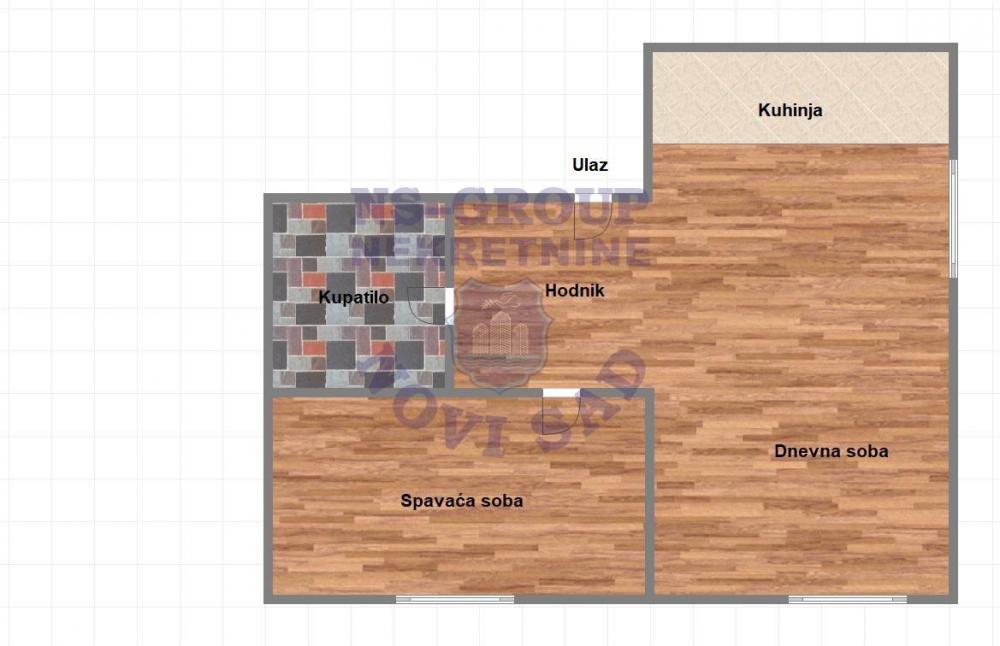 Glavna slika -Jednoiposoban stan u izgradnji, Sadovi 