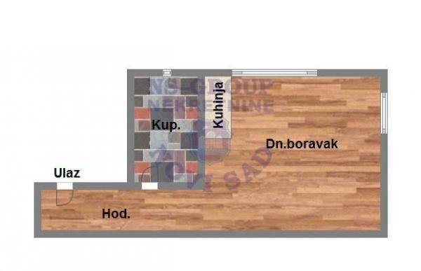 Glavna slika -Jednosoban, 33m2, Adice Novi Sad, sa terasom