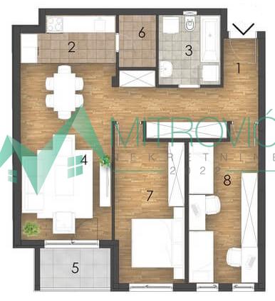 Glavna slika -Nov dvoiposoban stan na Telepu – 79m²