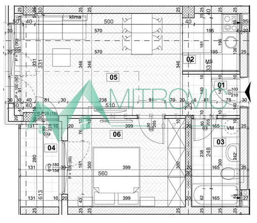Slika 1 - Nov jednoiposoban stan na Podbari – 45m²