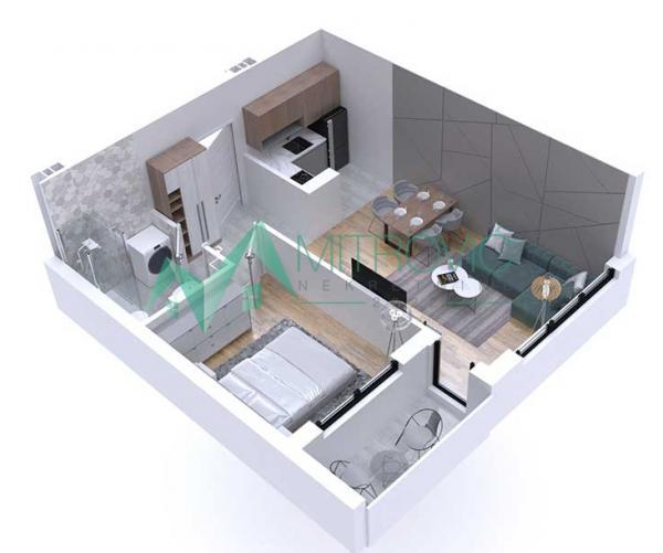 Glavna slika -Nov jednoiposoban stan na Podbari – 44m²