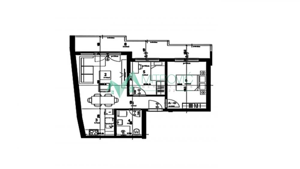 Slika 1 - Prodaja trosobnog stana – Novogradnja | 64m² (Šifra:1004250)