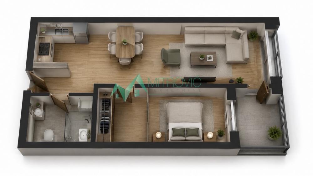 Glavna slika -Prodaja dvosobnog stana – Novogradnja | 47m² (Šifra:1004249) 