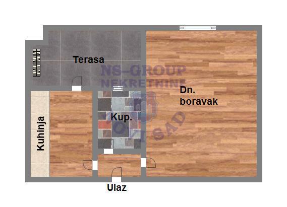 Slika 9 - Prodaja stana, 38m2, Novo naselje Novi Sad, sa terasom