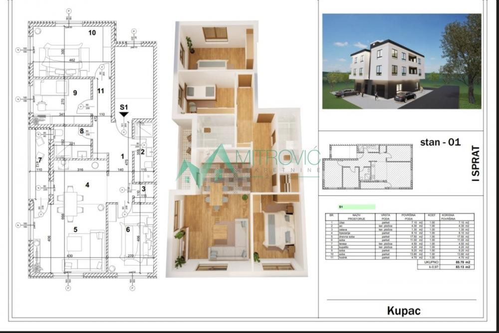 Glavna slika -ČETVOROSOBAN STAN SA DODATNIM POGODNOSTIMA-(Agencijska šifra: 1004200)