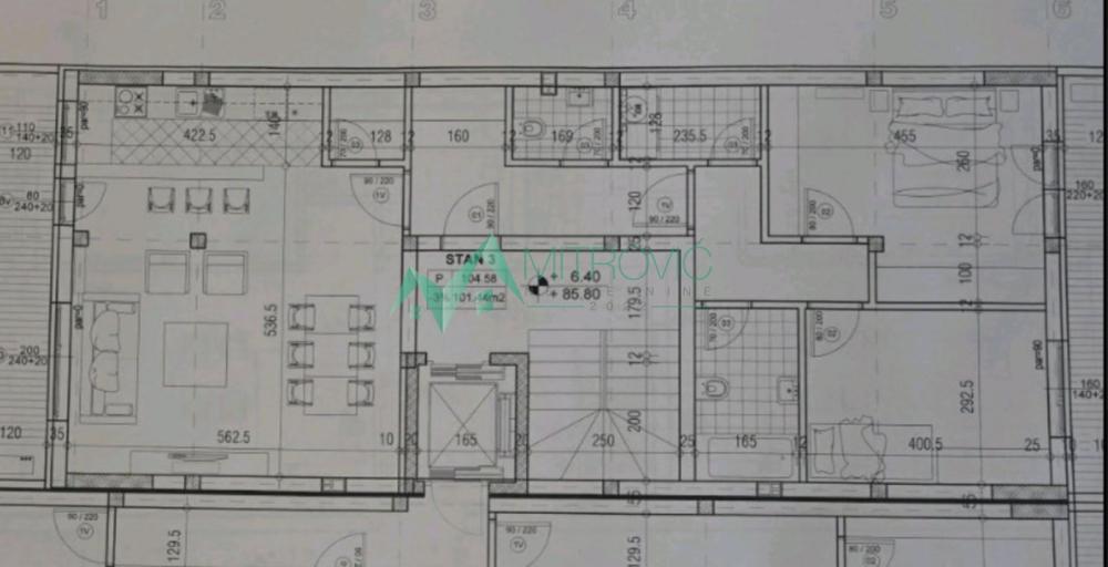 Slika 3 - U BLIZINI FUTOŠKOG PUTA TROSOBAN PENTHOUSE UZ MOGUĆNOST VELIKE KROVNE TERASE 