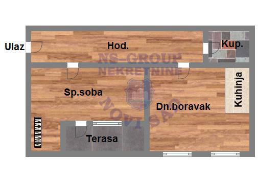 Slika 10 - Prodaja stana, 33m2, Satelit Novi Sad, sa terasom