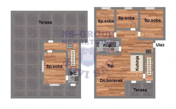 Glavna slika -Četvoroiposoban, 102m2, Klisa Novi Sad, sa terasom