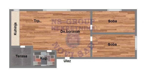 Glavna slika -Dvoiposoban, 47m2, Adice Novi Sad, sa terasom, sa parkingom