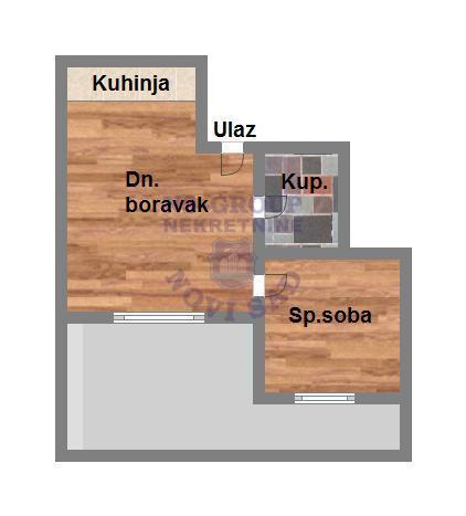 Glavna slika -Jednoiposoban, 27m2, Salajka (Partizanska ulica) Novi Sad, ima lift