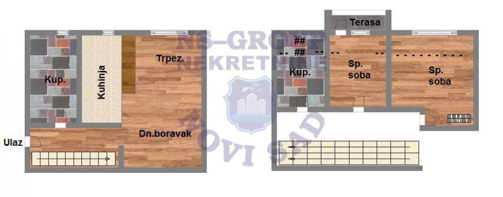 Slika 6 - Trosoban, 72m2, Bulevar patrijarha Pavla (Somborski bulevar) Novi Sad