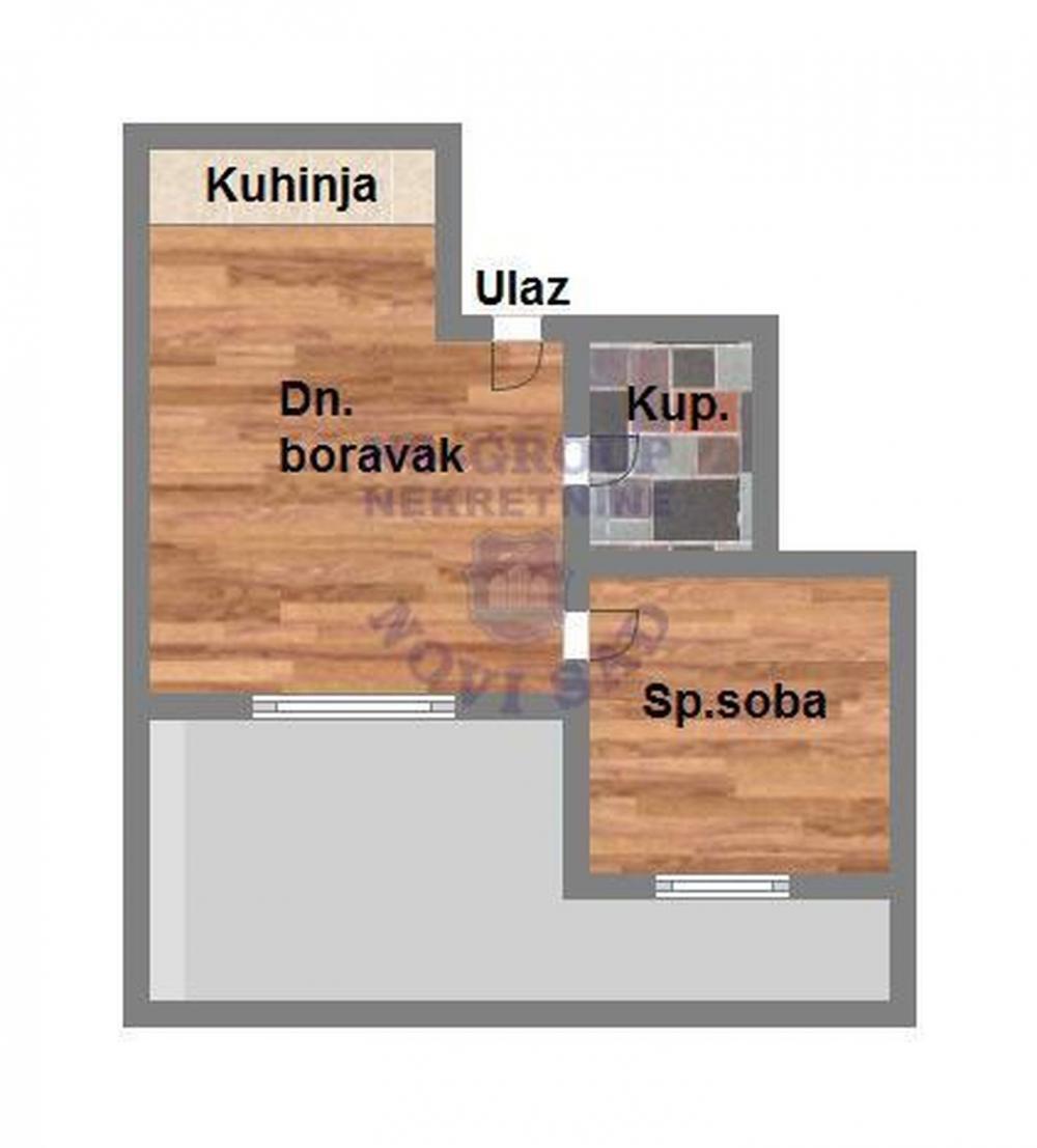 Glavna slika -Prodaja stana, 27m2, Salajka (Partizanska ulica) Novi Sad, sa terasom, ima lift