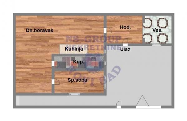 Slika 10 - Dvosoban, 29m2, Klisa Novi Sad