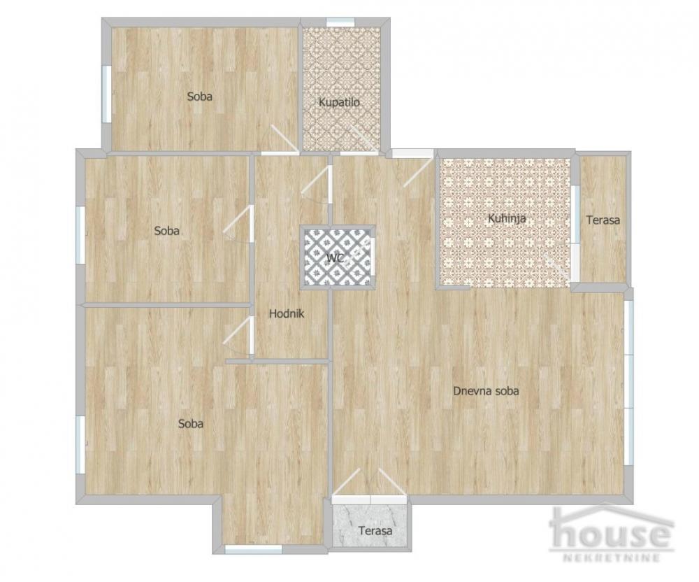 Slika 1 - Stan,NOVI SAD,GRBAVICA,kv: 95.00, € 255000, ID: 1066082