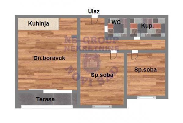 Glavna slika -Odličan trosoban stan u izgradnji 57m2