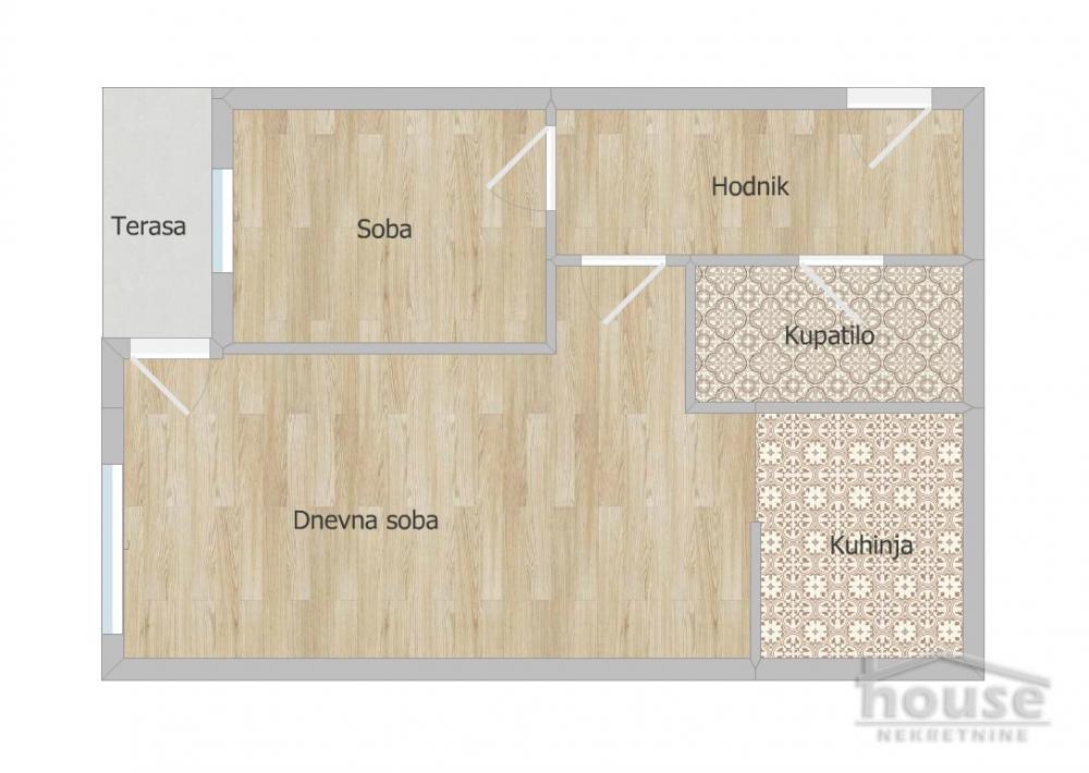 Slika 1 - Stan,NOVI SAD,NOVA DETELINARA,kv: 48.00, € 134400, ID: 1063401