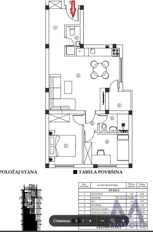 Glavna slika -Stan,NOVI SAD,ADICE,kv: 54.24, € 128495, ID: 1019424