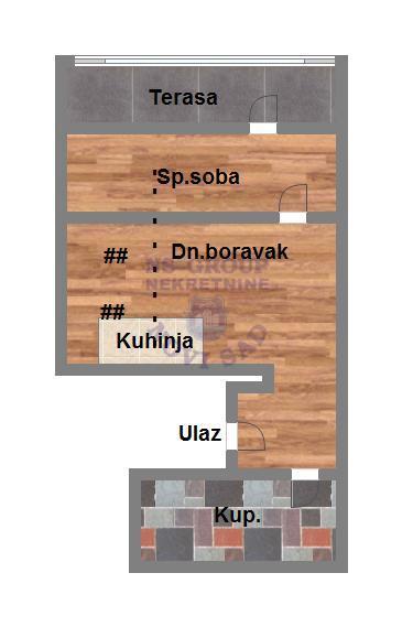 Slika 8 - Jednoiposoban stan na traženoj lokaciji