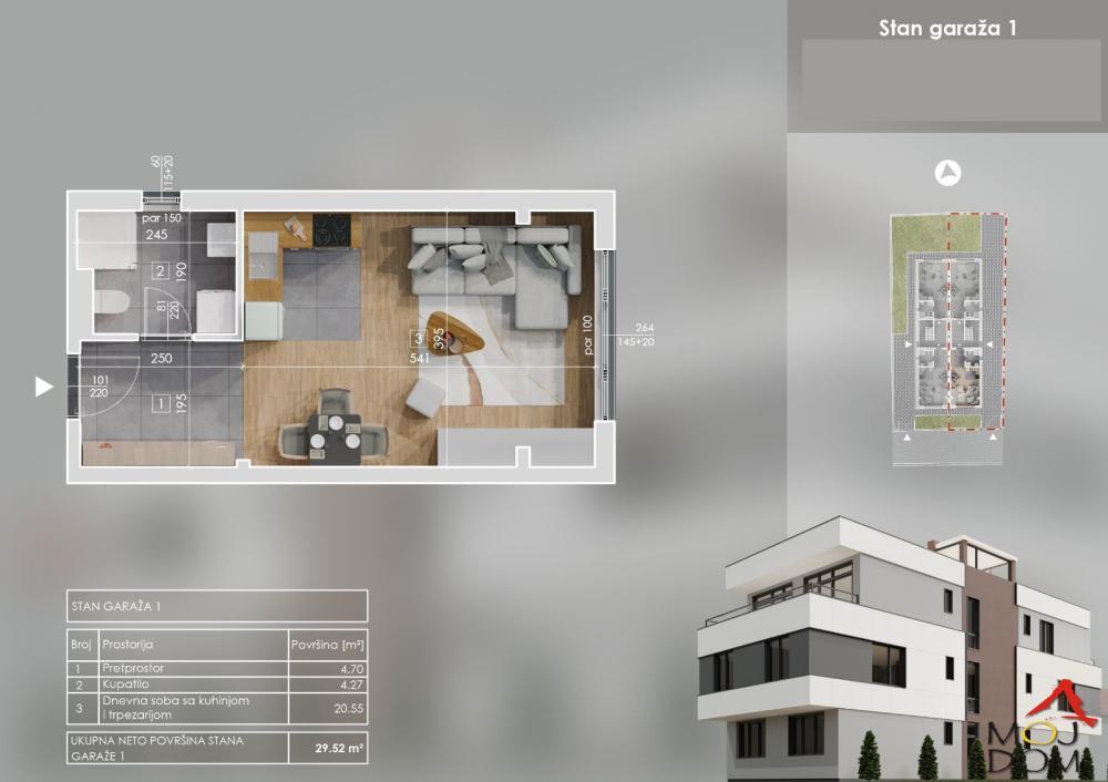 Glavna slika -Stan,NOVI SAD,TELEP,kv: 30, € 62000, ID: 1031871