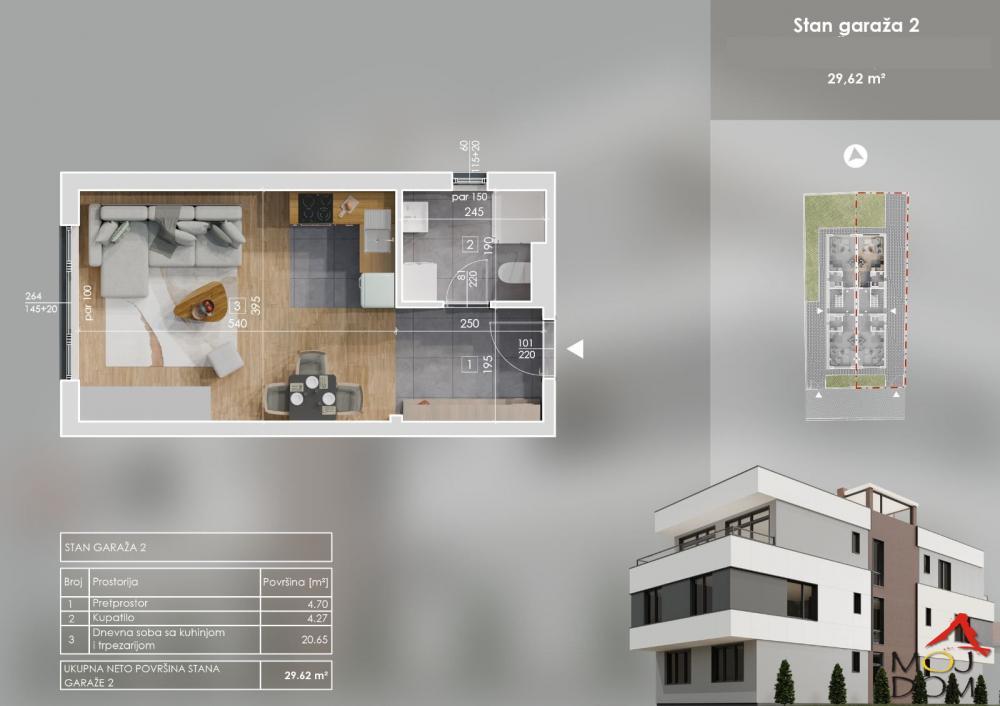 Glavna slika -Stan,NOVI SAD,TELEP,kv: 30, € 62000, ID: 1031872