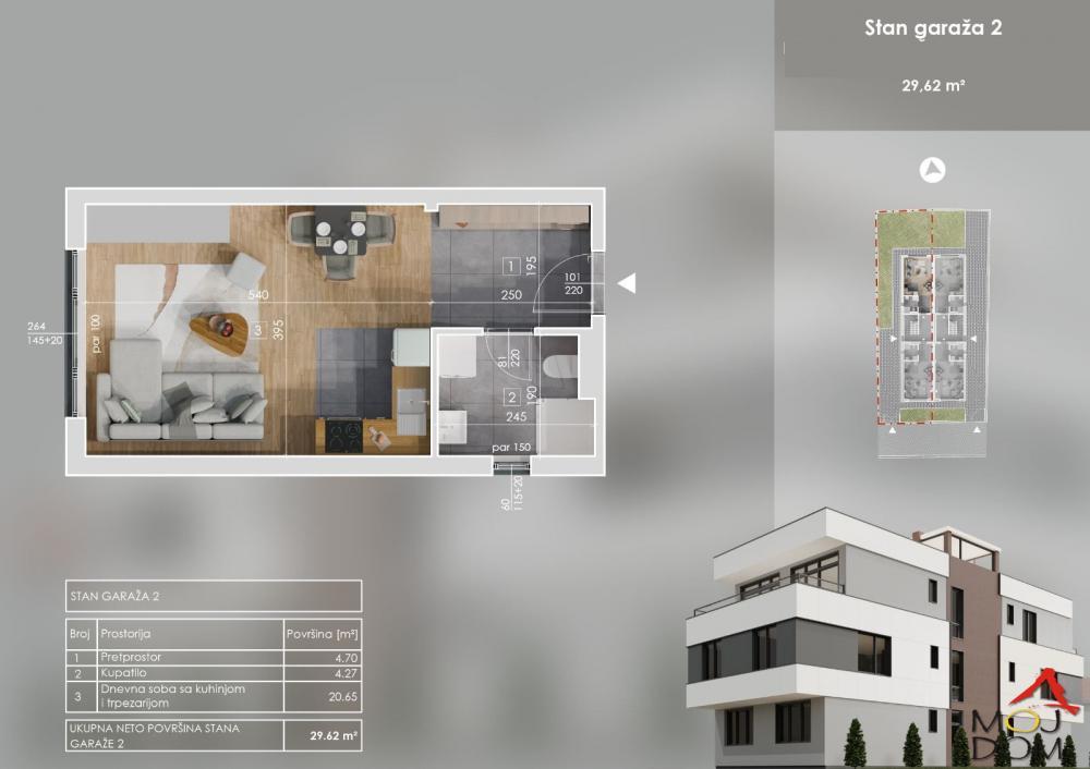 Glavna slika -Stan,NOVI SAD,TELEP,kv: 30, € 62000, ID: 1031877