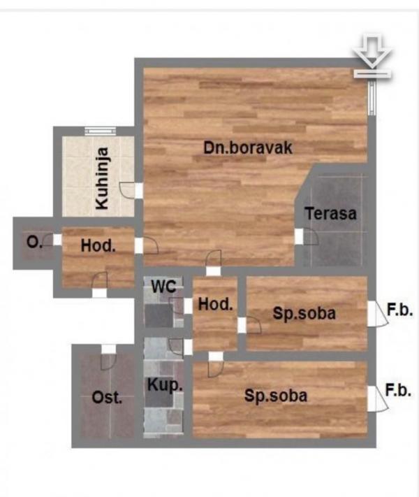 Slika 9 - Trosoban stna na Novom naselju