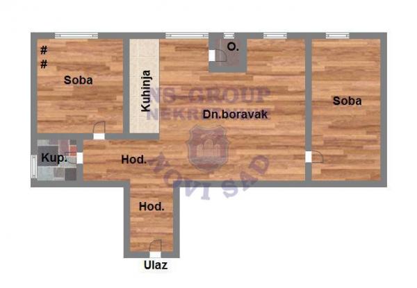 Slika 5 - Trosoban, 61m2, Novo naselje Novi Sad, ima lift