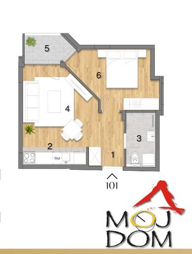 Glavna slika -Stan,NOVI SAD,TELEP,kv: 38, € 114248, ID: 1032701