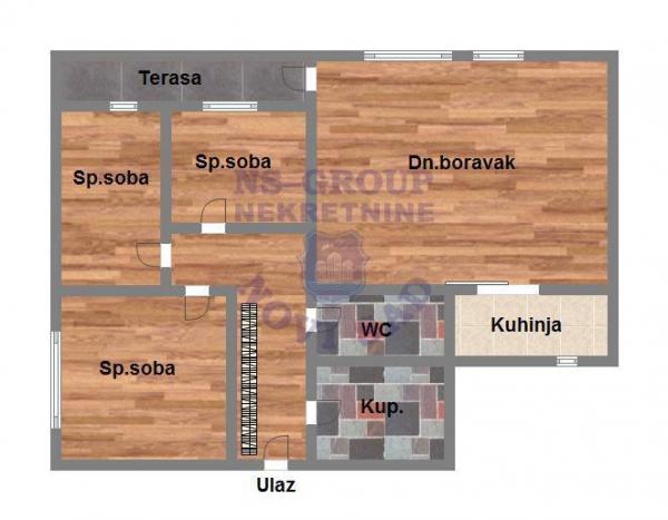 Slika 9 - Polunamesten Useljiv Cetvorosoban stan Zeleznicka Stanica 577035