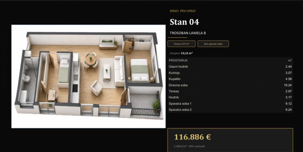 Slika 6 - STAN  U IZGRADNJI BEZ AGENCIJSKE PROVIZIJE DIREKTNO OD INVESTITORA