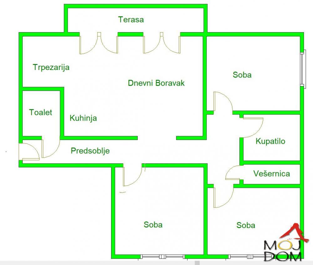 Glavna slika -Stan,NOVI SAD,STANICA,kv: 95, € 277000, ID: 1032550