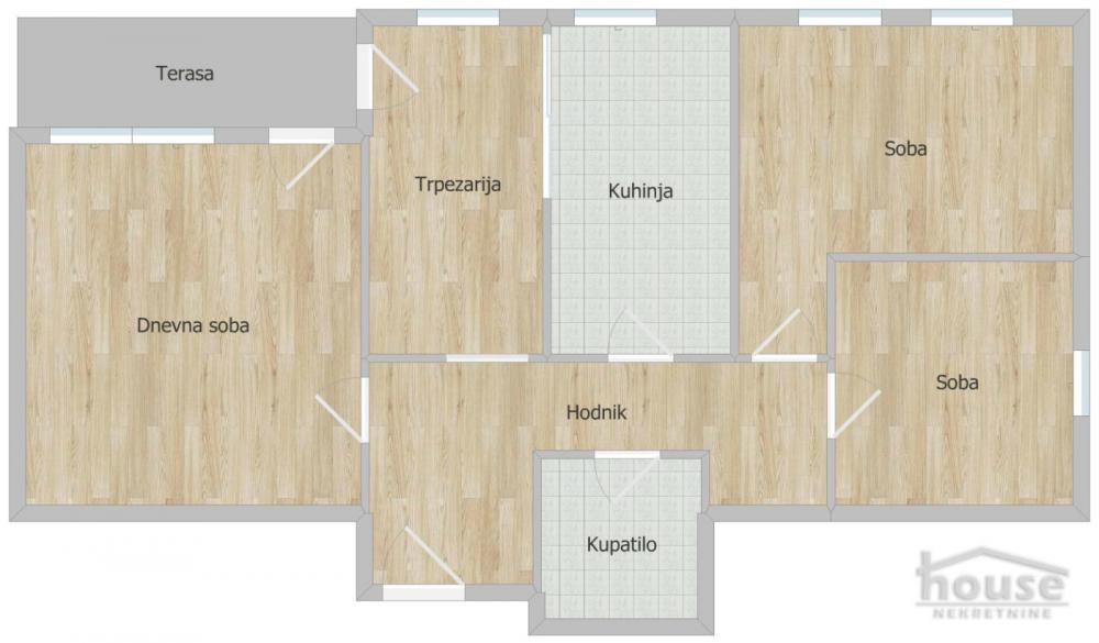 Slika 1 - Stan,NOVI SAD,NOVO NASELJE -  BISTRICA,kv: 72.00, € 180000, ID: 1066301