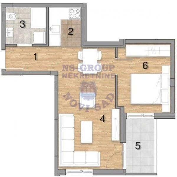 Slika 1 - Dvosoban stan, izgradnja, PDV, Telep! š. 561715