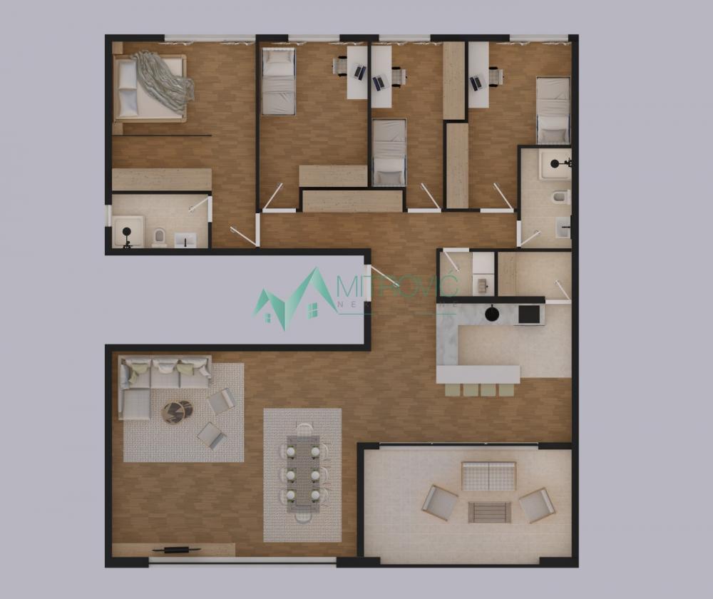 Slika 1 - PETOSOBAN STAN 148 m² | 4 SPAVAĆE SOBE | 2 KUPATILA | 2 PARKING MESTA GRATIS (ID: 1004775) 