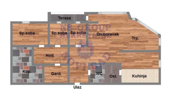 Slika 10 - Četvorosoban, 93m2, Bulevar patrijarha Pavla (Somborski bulevar) Novi Sad, sa terasom, ima lift
