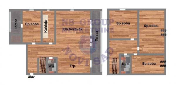 Slika 11 - Petosoban, 136m2, Grbavica Novi Sad, sa terasom, ima lift