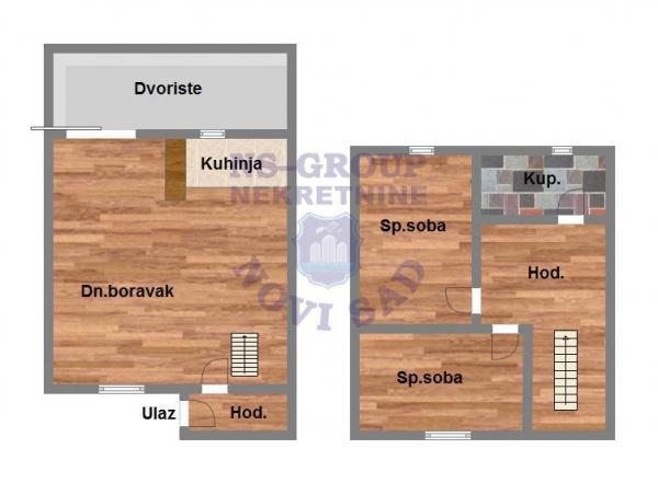 Slika 9 - Trosoban, 69m2, Klisa Novi Sad, sa terasom, sa parkingom